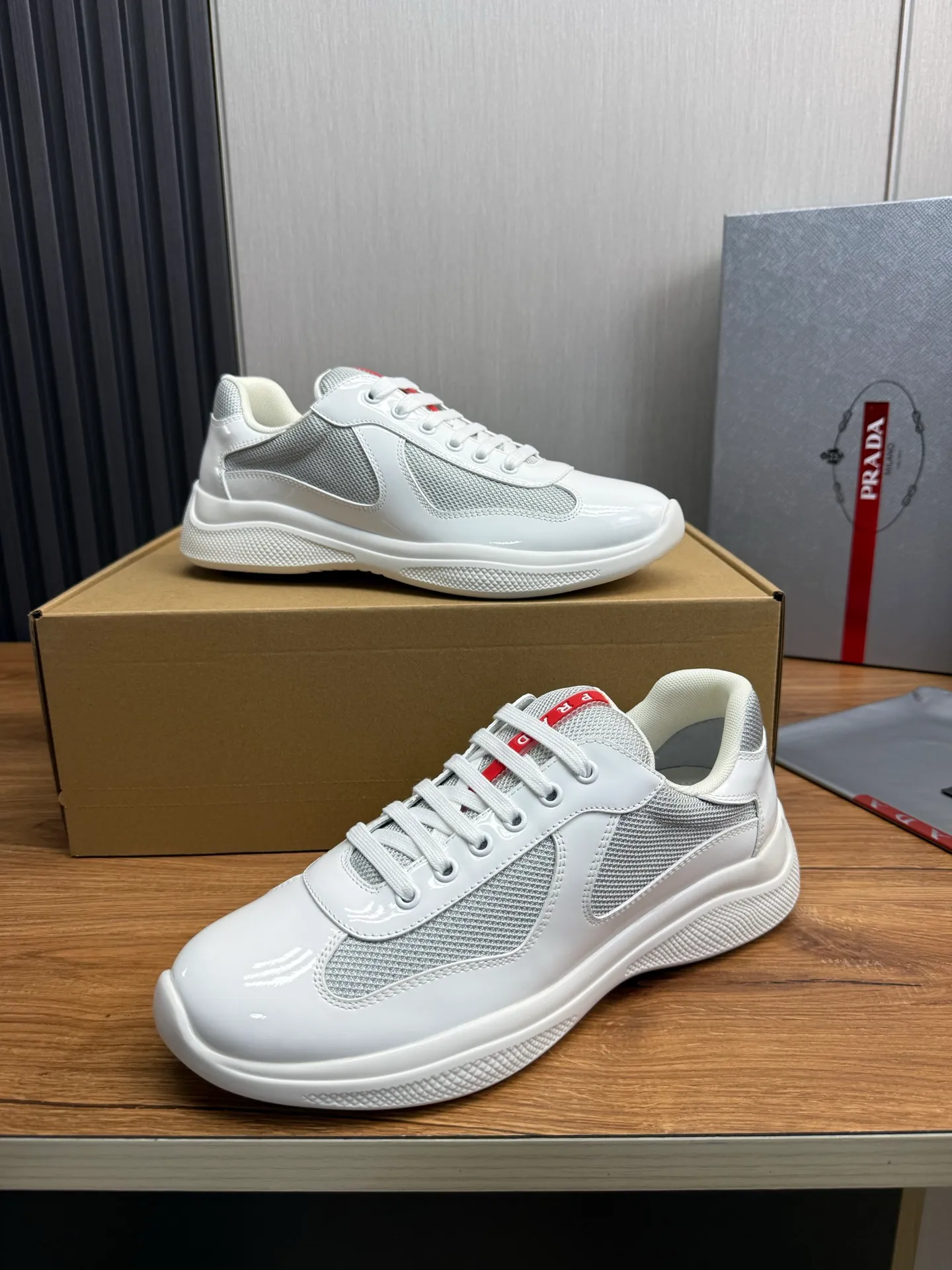 Men's shoes 640💰 [PRADA] Hot selling items🔥Must be recommended every day~~ Official website synchronized, 1:1 high quality shipments✔️ Imported cowhide fabric, rubber material + cowhide lining, original bottom, high-end airplane box packaging🎁 38-45 (38.45 custom-made, non-returnable)